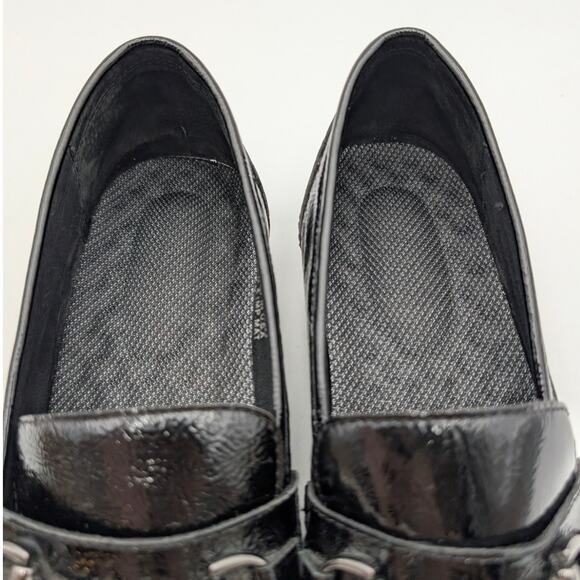 Munro Gryffin Bit Loafer Shoes Moc Toe Women's Leather Black Size US11M EU41.5 - Picture 12 of 15